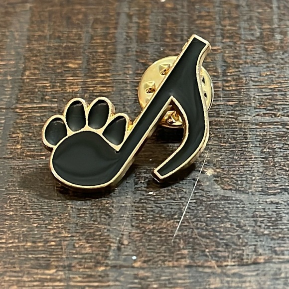 Cat Music Note Enamel Pin - Picture 1 of 1